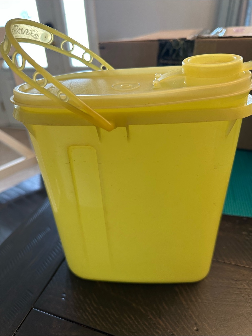 Tupperware Yellow Plastic Pitcher with Handle